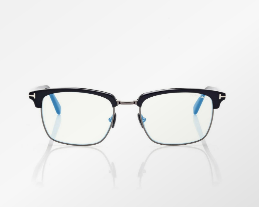 Tom Ford Blue Block Square Shape Eyeglasses