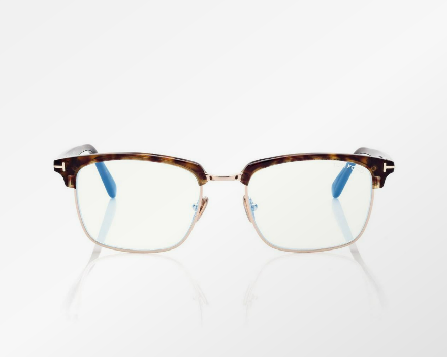 Tom Ford Blue Block Square Shape Eyeglasses