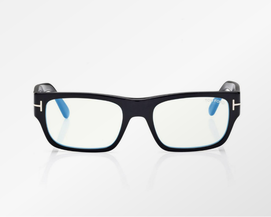 Tom Ford Blue Block Rectangular Eyeglasses