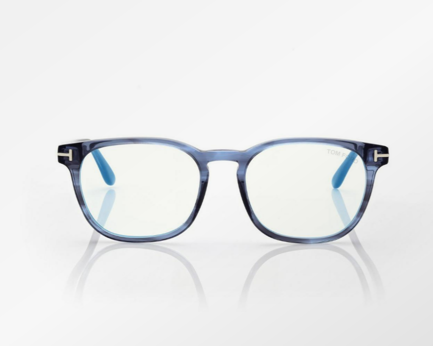Tom Ford Blue Block Round Eyeglasses