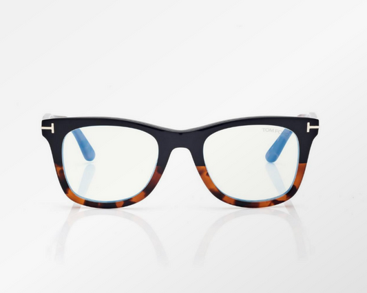 Tom Ford Square Eyeglasses with Clip on Sunglasses