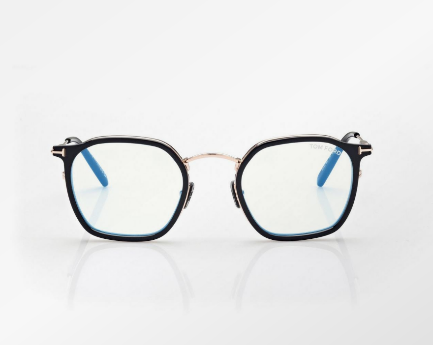 Tom Ford Blue Block Round Eyeglasses