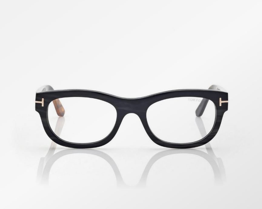 Tom Ford Rectangular Horn Eyeglasses