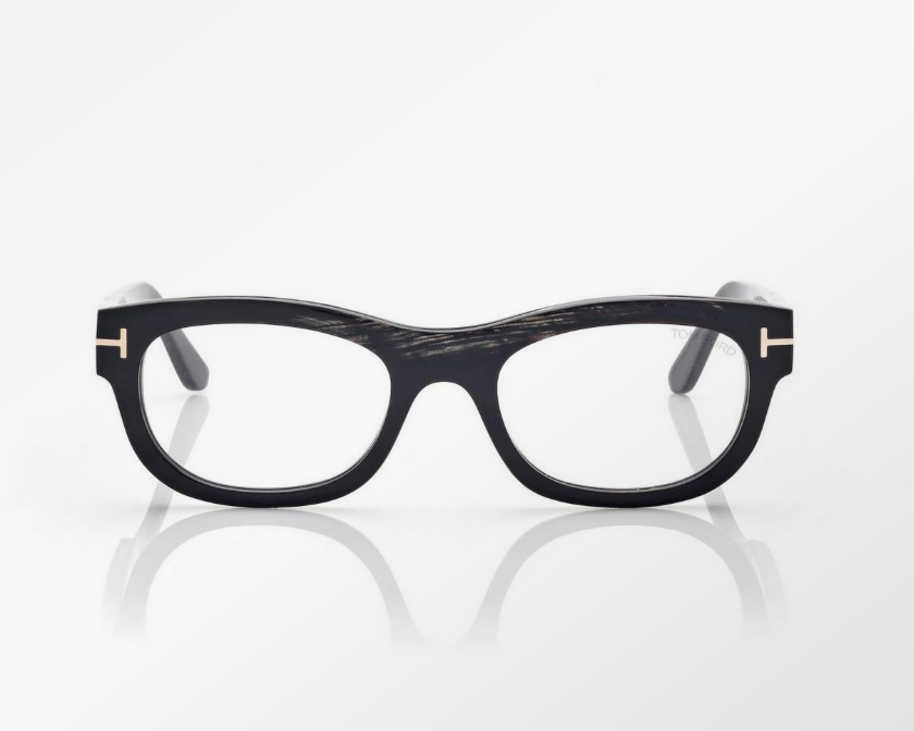 Tom Ford Rectangular Horn Eyeglasses