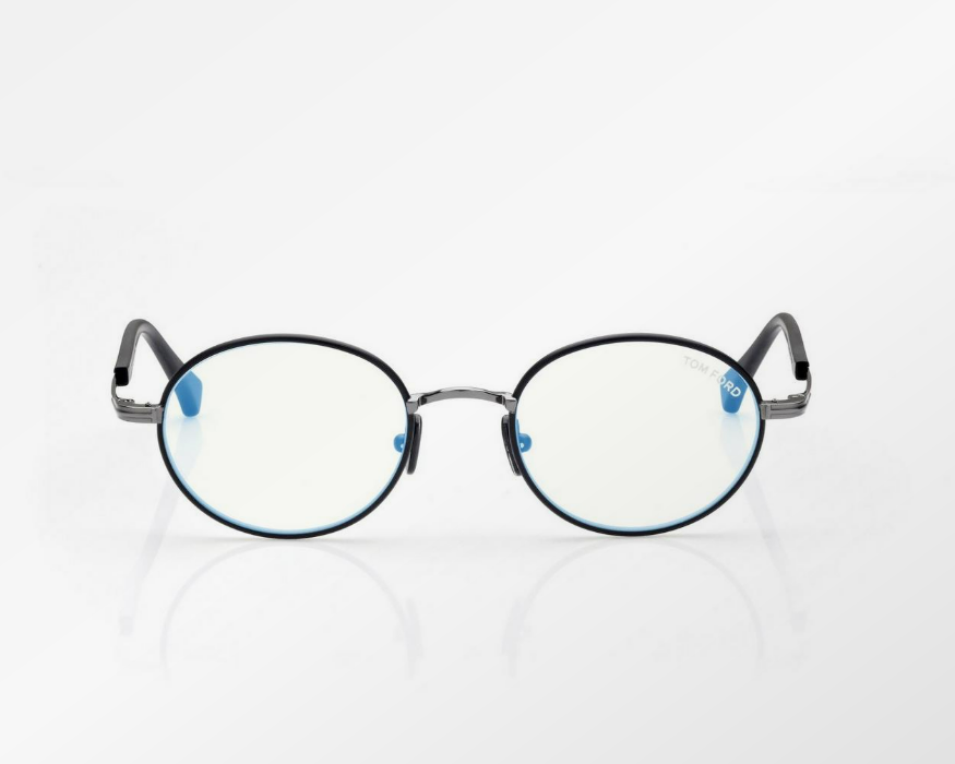 Tom Ford Blue Block Round Eyeglasses