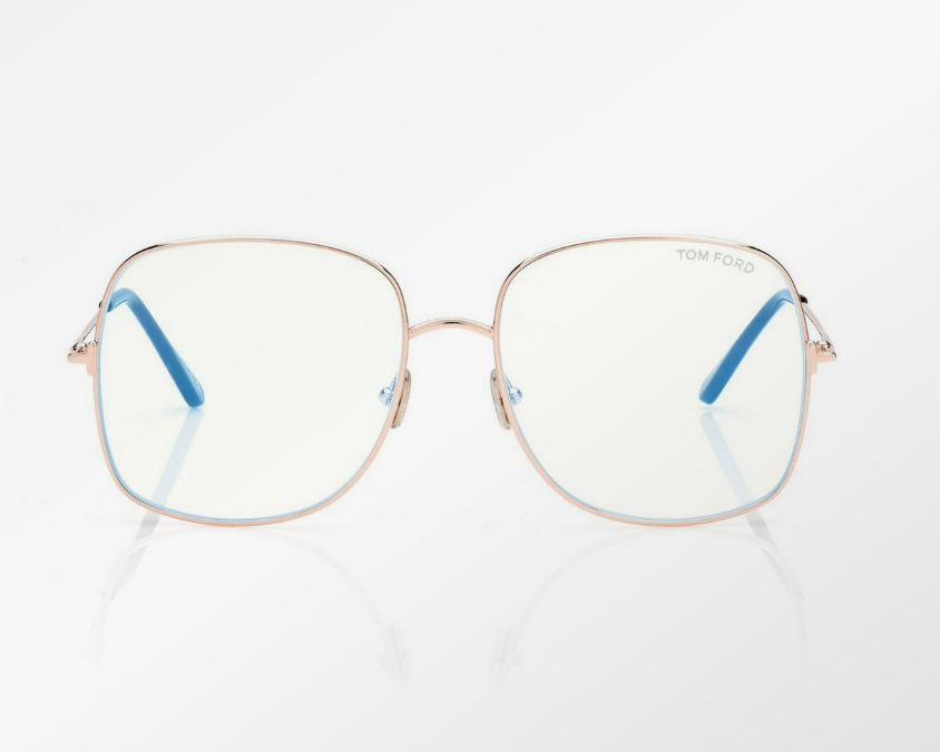 Tom Ford Blue Block Square Eyeglasses