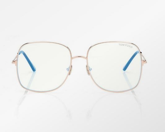 Tom Ford Blue Block Square Eyeglasses