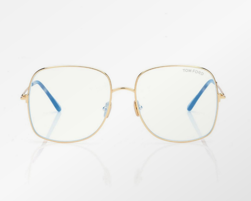 Tom Ford Blue Block Square Eyeglasses