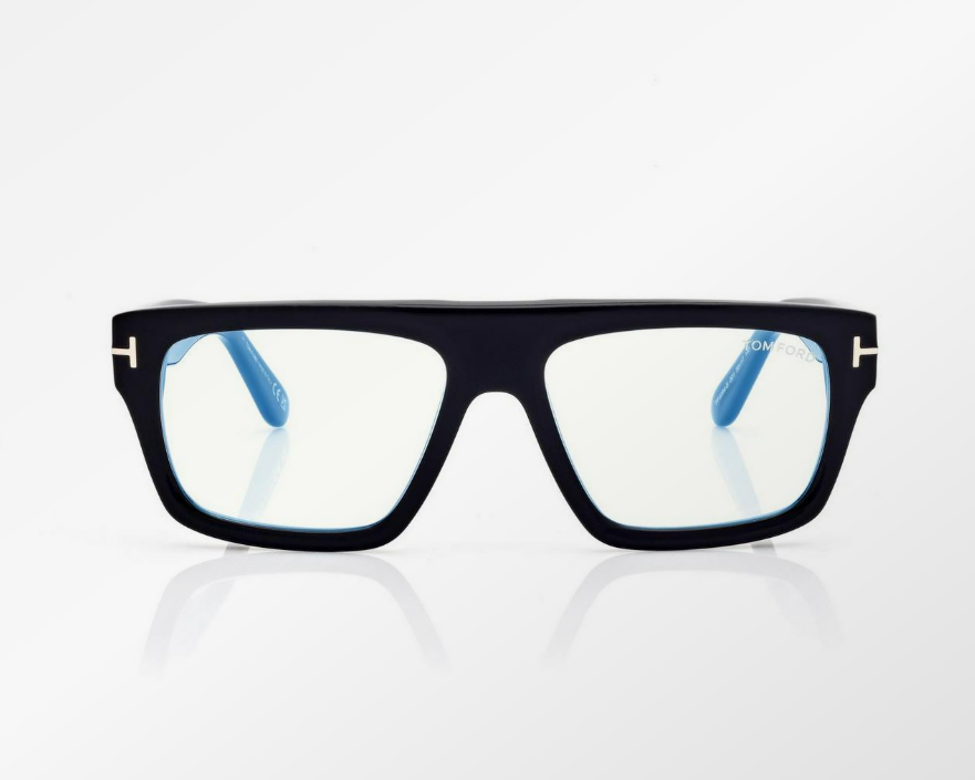 Tom Ford Blue Block Rectangular Eyeglasses