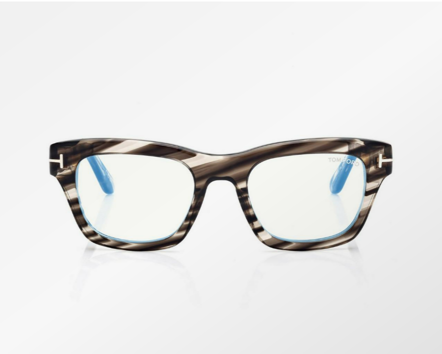 Tom Ford Blue Block Rectangular Eyeglasses