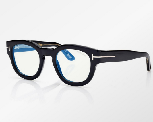 Tom Ford Icon Blue Block Round Eyeglasses