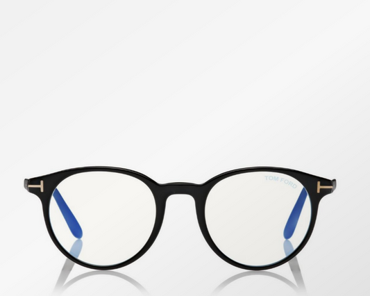 Tom Ford Blue Block Round Shape Eyeglasses