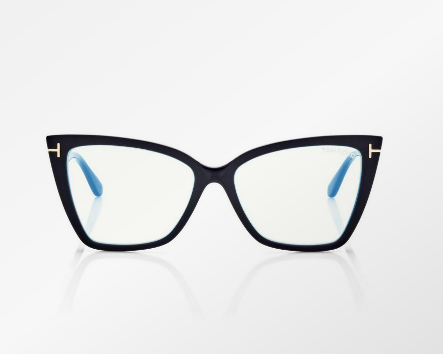 Tom Ford Blue Block Square Cat Eye Eyeglasses