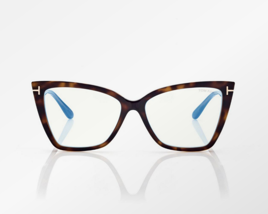 Tom Ford Blue Block Square Cat Eye Eyeglasses