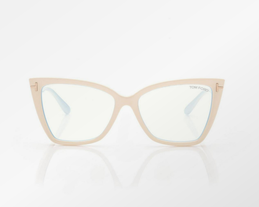Tom Ford Blue Block Square Cat Eye Eyeglasses