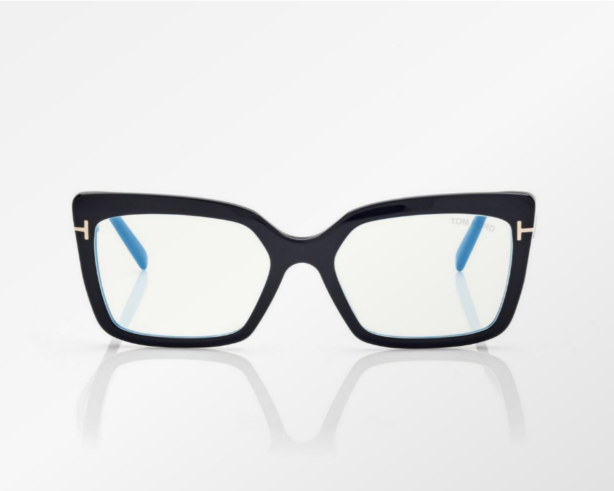 Tom Ford Blue Block Rectangular Eyeglasses