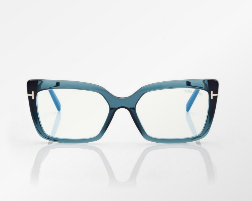 Tom Ford Blue Block Rectangular Eyeglasses