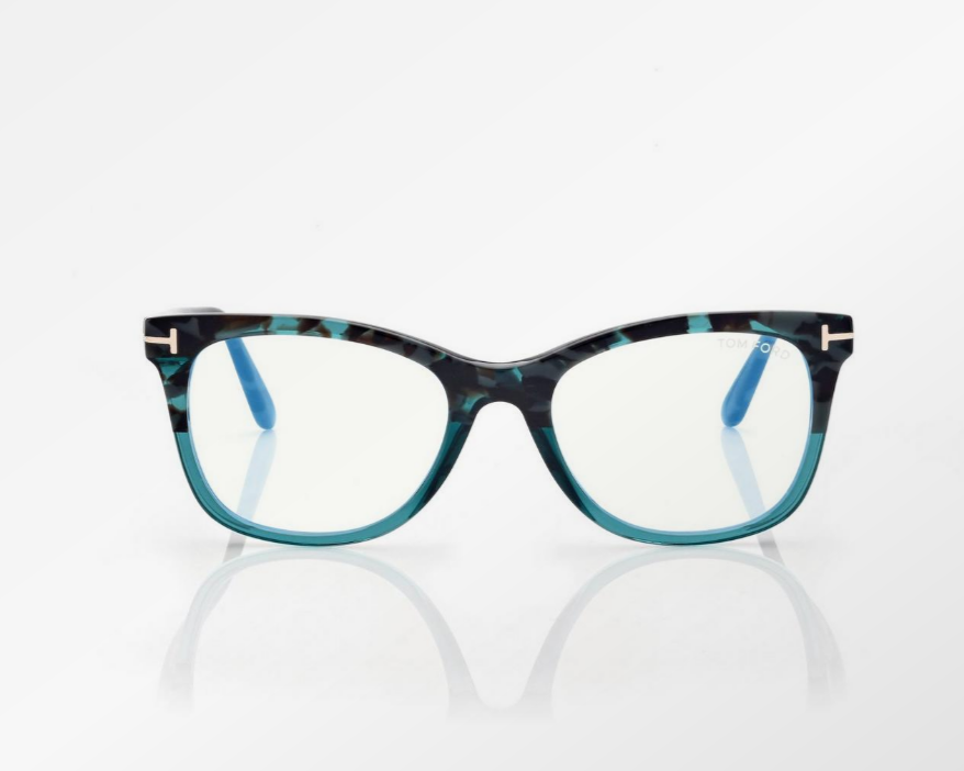 Tom Ford Blue Block Square Eyeglasses