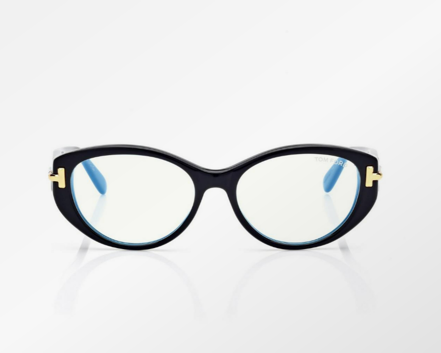 Tom Ford Icon Blue Block Oval Eyeglasses