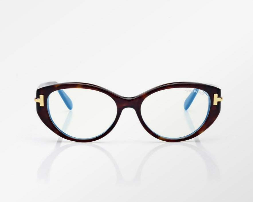 Tom Ford Icon Blue Block Oval Eyeglasses
