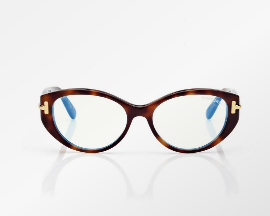 Tom Ford Icon Blue Block Oval Eyeglasses