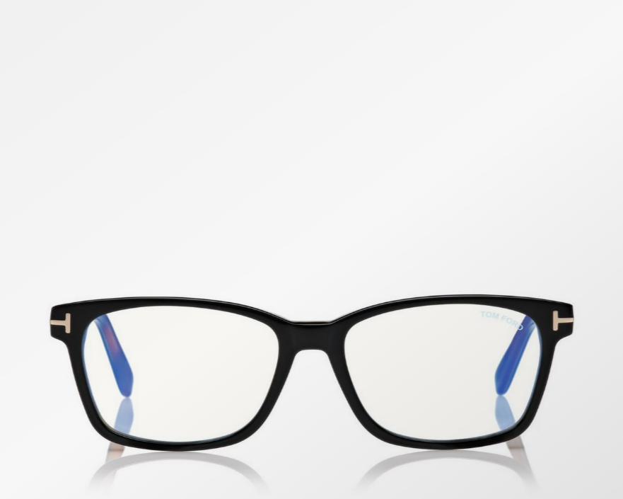 Tom Ford Blue Block Classical Rectangular Eyeglasses