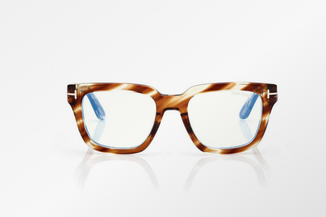 Tom Ford Icon Blue Block Square Eyeglasses