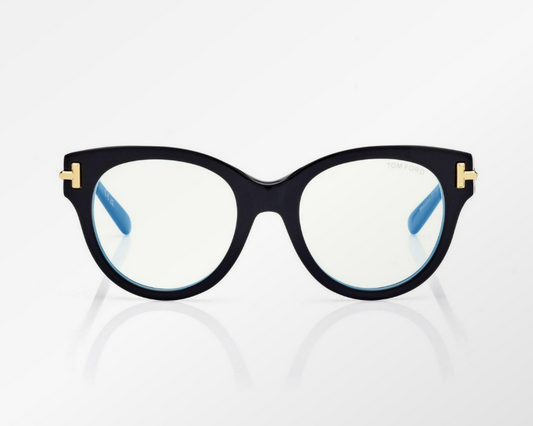 Tom Ford Icon Blue Block Round Eyeglasses