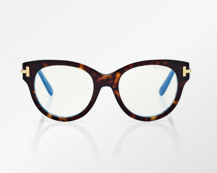 Tom Ford Icon Blue Block Round Eyeglasses