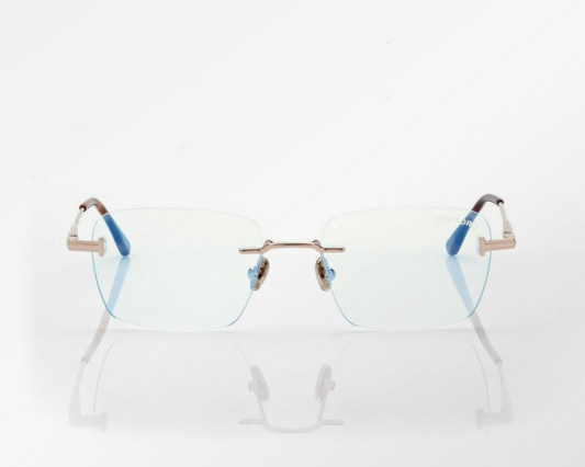 Tom Ford Blue Block Rectangular Eyeglasses