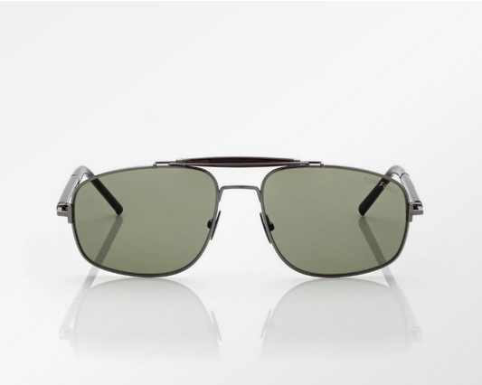 Tom Ford Titanium and Horn Navigator Sunglasses