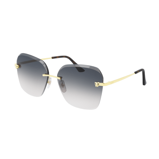 Panthère de Cartier Butterfly Rimless Sunglasses