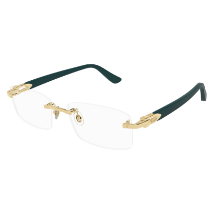 C Allongé de Cartier Motif Rimless Acetate Eyeglasses