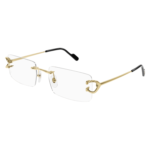 Classic C Motif Rectangular Metal Eyeglasses