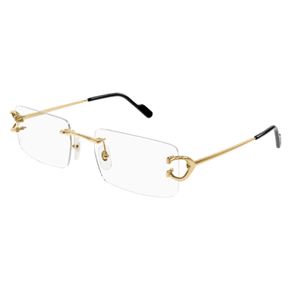 Classic C Motif Rectangular Metal Eyeglasses