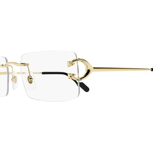 Classic C Motif Rectangular Metal Eyeglasses
