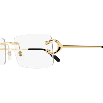 Classic C Motif Rectangular Metal Eyeglasses