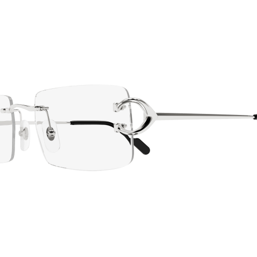 Classic C Motif Rectangular Metal Eyeglasses