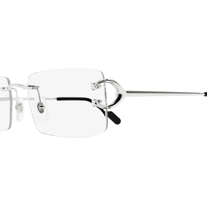 Classic C Motif Rectangular Metal Eyeglasses