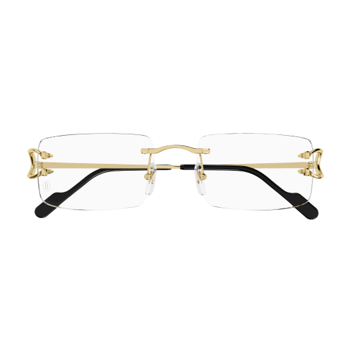 Classic C Motif Rectangular Metal Eyeglasses