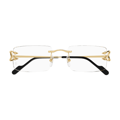 Classic C Motif Rectangular Metal Eyeglasses