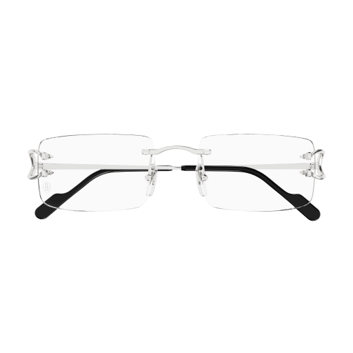 Classic C Motif Rectangular Metal Eyeglasses