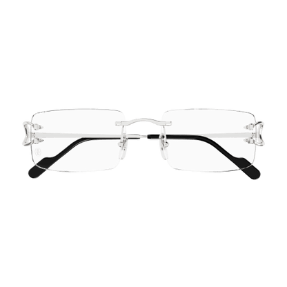 Classic C Motif Rectangular Metal Eyeglasses